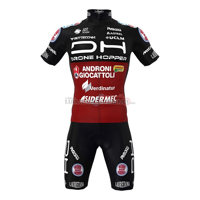 Abbigliamento Ciclismo Androni Giocattoli Manica Corta 2022 Nero Rosso